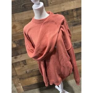 Vintage 1980s WhalerKnits- Salmon -Crew Neck Sweater -Size XXL
